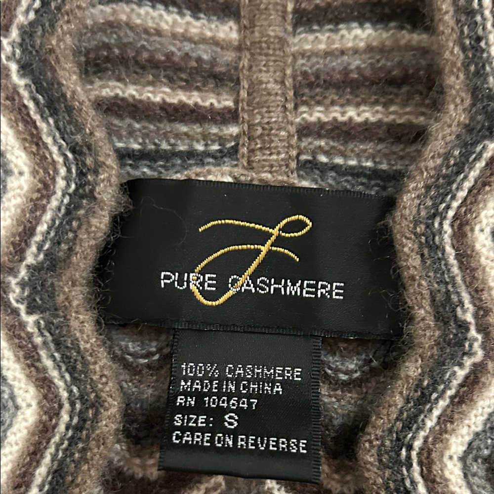 Brown Zigzag Pattern Cardigan - image 2